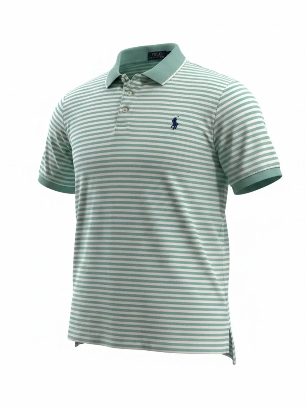 Polo‎ by Ralph Lauren Mint and White Striped Polo Shirt